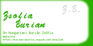zsofia burian business card