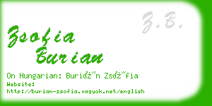 zsofia burian business card